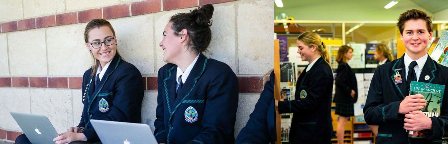 Students in school uniforms
